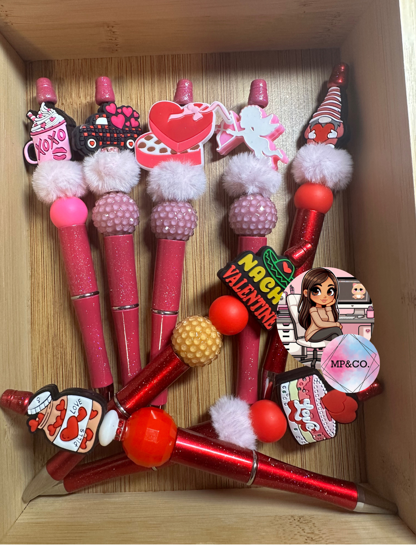 Beaded Pens - Valentines