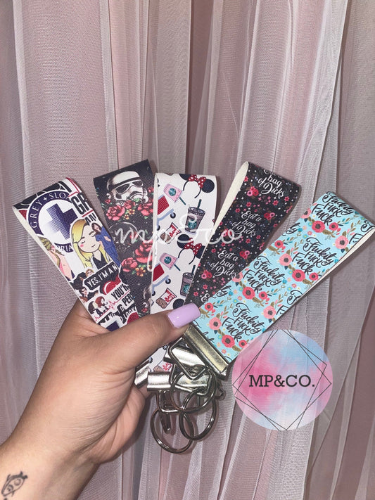 Starbucks key chain / Starbucks key strap / key straps / girly key straps / floral storm trooper / bad word key straps / funny key straps
