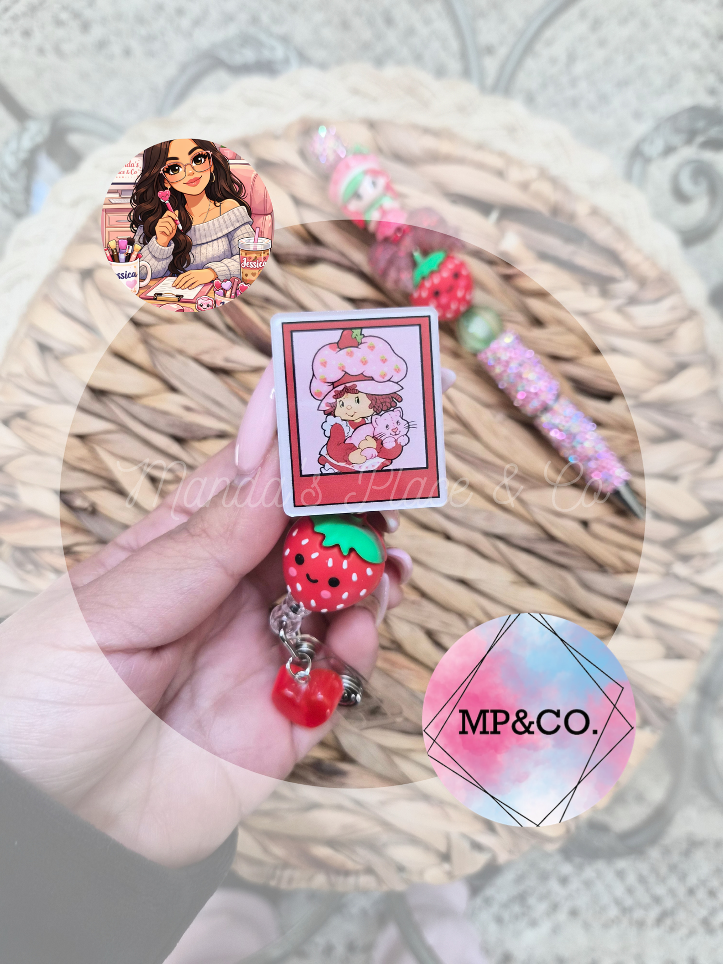 Strawberry Girl Badge Reel